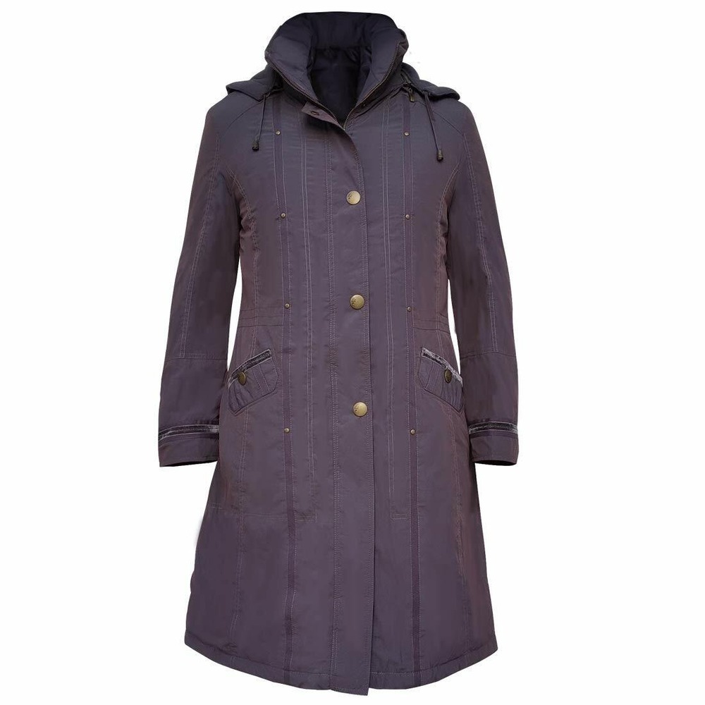 Zenwuu Women Pocket Parka Wind Coat Jacket Casual Outwear With Hood‎ Size  Large